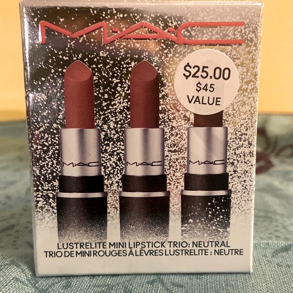 MAC lustrelite mini lipstick trio